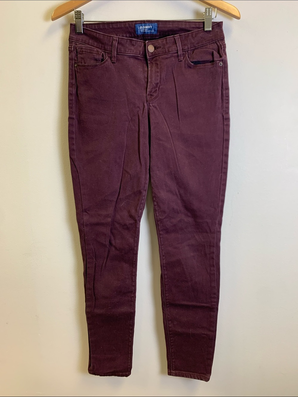 Old Navy Women's Burgundy-Purple Skinny Jeans